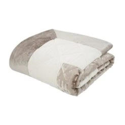 Catherine Lansfield Natural Lattice Cut Velvet Bedspread 6 Catherine Lansfield Natural Lattice Cut Velvet Bedspread -Catherine Lansfield 1000169072 alt02