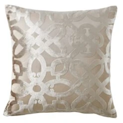 Catherine Lansfield Natural Lattice Cut Velvet Cushion 5 Catherine Lansfield Natural Lattice Cut Velvet Cushion -Catherine Lansfield 1000182399 alt01