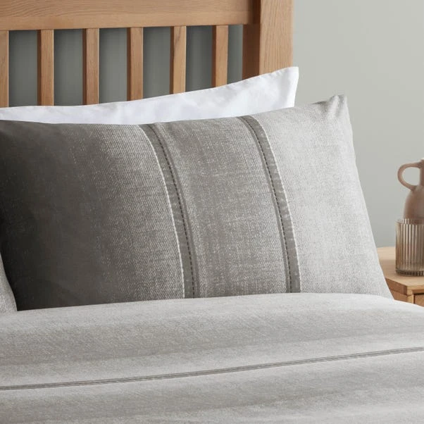 Catherine Lansfield Denim Grey Duvet Cover And Pillowcase Set 2 Catherine Lansfield Denim Grey Duvet Cover And Pillowcase Set - Image 2