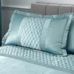 Catherine Lansfield Sequin Cluster Duck-Egg Pair Of Pillow Shams