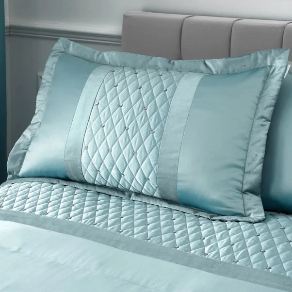 Catherine Lansfield Sequin Cluster Duck-Egg Pair Of Pillow Shams 1 Catherine Lansfield Sequin Cluster Duck-Egg Pair Of Pillow Shams