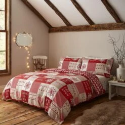 Catherine Lansfield Let It Snow Cotton Rich Red Duvet Cover And Pillowcase Set 12 Catherine Lansfield Let It Snow Cotton Rich Red Duvet Cover And Pillowcase Set -Catherine Lansfield 30673066