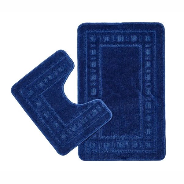 Catherine Lansfield Armoni Bath And Pedestal Mat Set 1 Catherine Lansfield Armoni Bath And Pedestal Mat Set