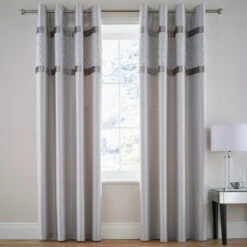 Catherine Lansfield Sequin Cluster Eyelet Curtains 21 Catherine Lansfield Sequin Cluster Eyelet Curtains -Catherine Lansfield 30705220 alt01