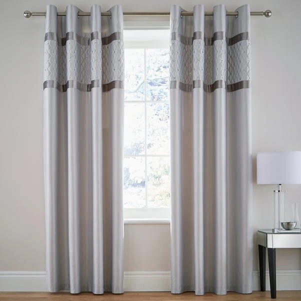 Catherine Lansfield Sequin Cluster Eyelet Curtains 2 Catherine Lansfield Sequin Cluster Eyelet Curtains - Image 2