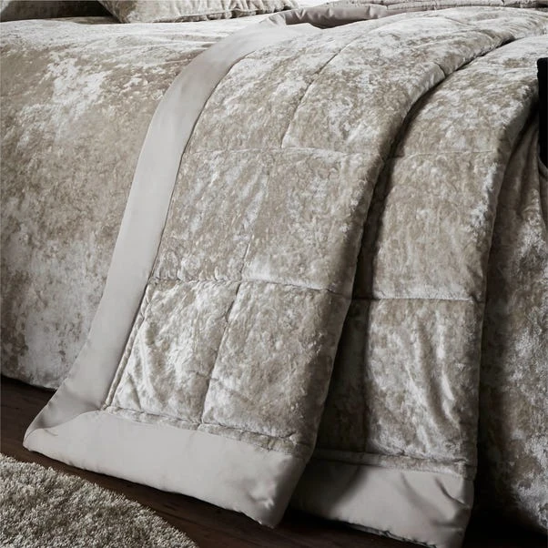 Catherine Lansfield Crushed Velvet Bedspread 1 Catherine Lansfield Crushed Velvet Bedspread