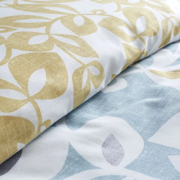 Catherine Lansfield Inga Leaf Teal Reversible Duvet Cover & Pillowcase Set 15 Catherine Lansfield Inga Leaf Teal Reversible Duvet Cover & Pillowcase Set - Image 15