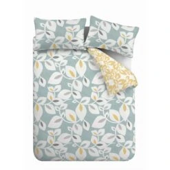 Catherine Lansfield Inga Leaf Teal Reversible Duvet Cover & Pillowcase Set 34 Catherine Lansfield Inga Leaf Teal Reversible Duvet Cover & Pillowcase Set -Catherine Lansfield 30710632 alt05