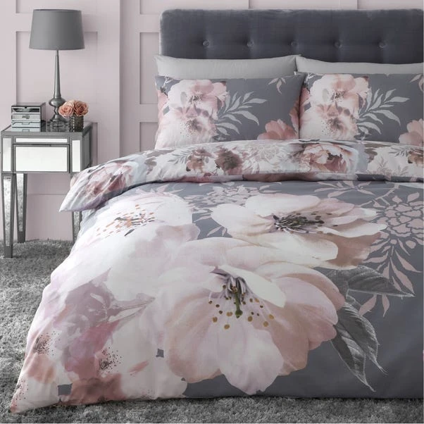 Catherine Lansfield Dramatic Floral Duvet Cover & Pillowcase Set 6 Catherine Lansfield Dramatic Floral Duvet Cover & Pillowcase Set - Image 6