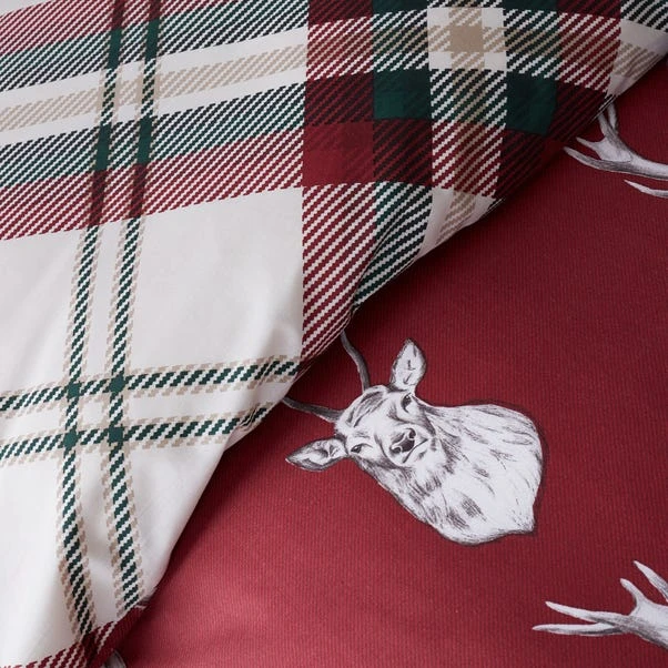Catherine Lansfield Munro Stag Reversible Duvet Cover And Pillowcase Set 4 Catherine Lansfield Munro Stag Reversible Duvet Cover And Pillowcase Set - Image 4