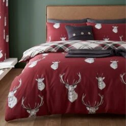 Catherine Lansfield Munro Stag Eyelet Curtains 8 Catherine Lansfield Munro Stag Eyelet Curtains -Catherine Lansfield 30723545 alt03