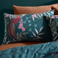 Catherine Lansfield Tropical Floral Birds Reversible Green Duvet Cover & Pillowcase Set 21 Catherine Lansfield Tropical Floral Birds Reversible Green Duvet Cover & Pillowcase Set -Catherine Lansfield 30867155 alt01