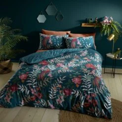 Catherine Lansfield Tropical Floral Birds Reversible Green Duvet Cover & Pillowcase Set 16 Catherine Lansfield Tropical Floral Birds Reversible Green Duvet Cover & Pillowcase Set -Catherine Lansfield 30867156