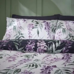 Catherine Lansfield Wisteria Reversible White Duvet Cover & Pillowcase Set 39 Catherine Lansfield Wisteria Reversible White Duvet Cover & Pillowcase Set -Catherine Lansfield 30867187 alt03