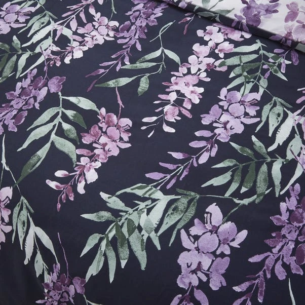 Catherine Lansfield Wisteria Reversible White Duvet Cover & Pillowcase Set 13 Catherine Lansfield Wisteria Reversible White Duvet Cover & Pillowcase Set - Image 13