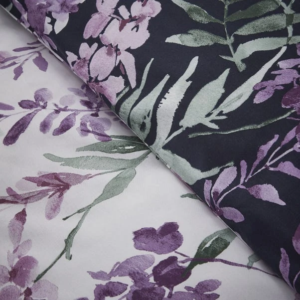 Catherine Lansfield Wisteria Reversible White Duvet Cover & Pillowcase Set 15 Catherine Lansfield Wisteria Reversible White Duvet Cover & Pillowcase Set - Image 15