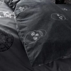 Catherine Lansfield Skulls Reversible Duvet Cover & Pillowcase Set -Catherine Lansfield 30880231 alt02