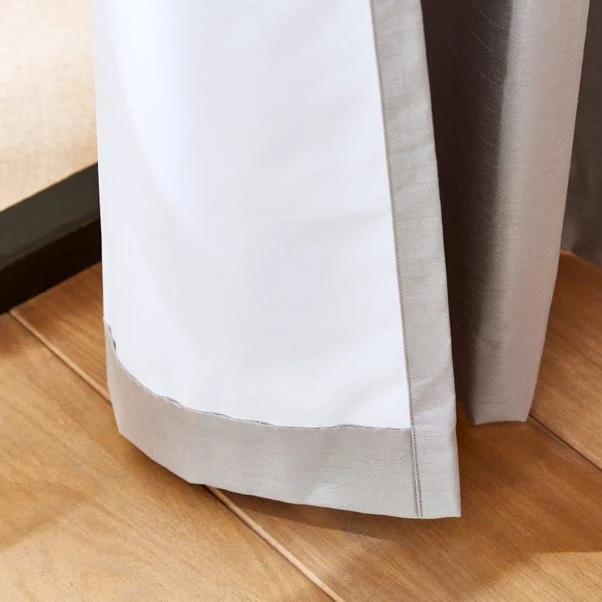 Catherine Lansfield Faux Silk Blackout Thermal Eyelet Curtains 6 Catherine Lansfield Faux Silk Blackout Thermal Eyelet Curtains - Image 6