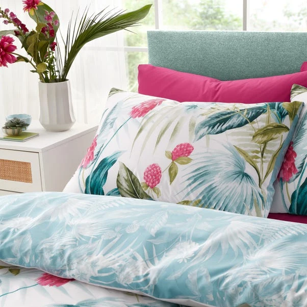 Catherine Lansfield Aruba Tropical Floral Green Duvet Cover And Pillowcase Set 15 Catherine Lansfield Aruba Tropical Floral Green Duvet Cover And Pillowcase Set - Image 15