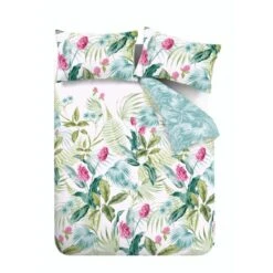 Catherine Lansfield Aruba Tropical Floral Green Duvet Cover And Pillowcase Set 22 Catherine Lansfield Aruba Tropical Floral Green Duvet Cover And Pillowcase Set -Catherine Lansfield 30892659 alt04