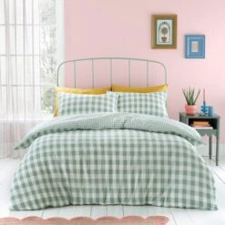 Catherine Lansfield Seersucker Gingham Check Duvet Cover & Pillowcase Set 15 Catherine Lansfield Seersucker Gingham Check Duvet Cover & Pillowcase Set -Catherine Lansfield 30892714