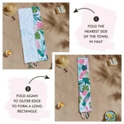 Catherine Lansfield Tropical Palm 2-in-1 Beach Towel And Bag 8 Catherine Lansfield Tropical Palm 2-in-1 Beach Towel And Bag -Catherine Lansfield 30911355 alt02