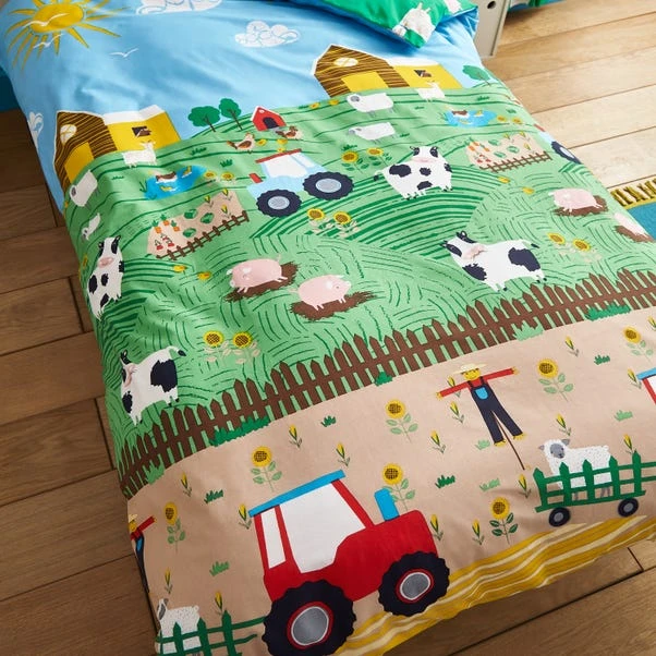 Catherine Lansfield Farmyard Animals Blue Reversible Duvet Cover And Pillowcase Set 16 Catherine Lansfield Farmyard Animals Blue Reversible Duvet Cover And Pillowcase Set - Image 16