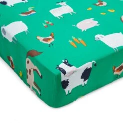 Catherine Lansfield Farmyard Animals Green Fitted Sheet 10 Catherine Lansfield Farmyard Animals Green Fitted Sheet -Catherine Lansfield 30913733 alt01