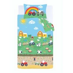 Catherine Lansfield Farmyard Animals Blue Reversible Duvet Cover And Pillowcase Set 28 Catherine Lansfield Farmyard Animals Blue Reversible Duvet Cover And Pillowcase Set -Catherine Lansfield 30913737 alt04