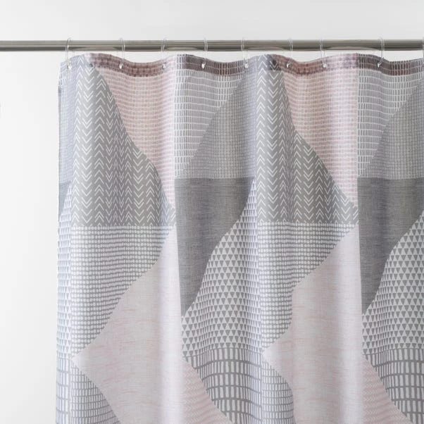 Catherine Lansfield Larsson Geometric Shower Curtain 2 Catherine Lansfield Larsson Geometric Shower Curtain - Image 2