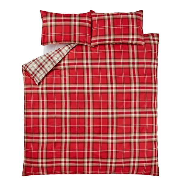 Catherine Lansfield Kelso Check Duvet Cover & Pillowcase Set 12 Catherine Lansfield Kelso Check Duvet Cover & Pillowcase Set - Image 12