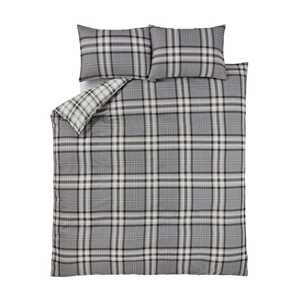Catherine Lansfield Kelso Check Duvet Cover & Pillowcase Set 6 Catherine Lansfield Kelso Check Duvet Cover & Pillowcase Set - Image 6