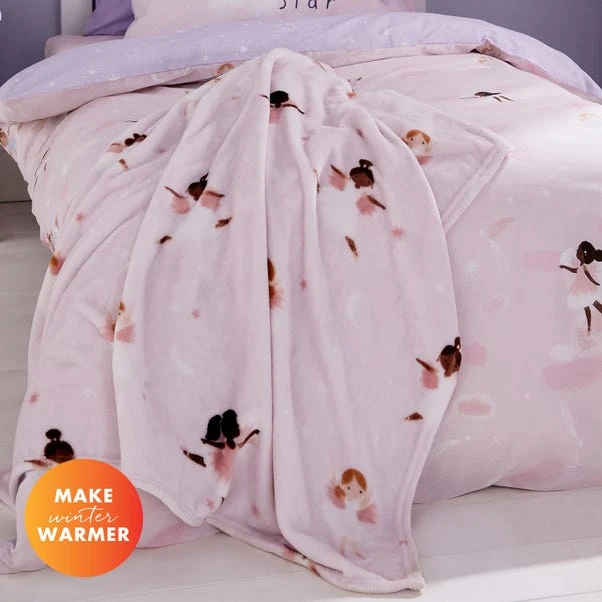 Catherine Lansfield Dancing Fairies Throw 130cm X 170cm 2 Catherine Lansfield Dancing Fairies Throw 130cm X 170cm - Image 2