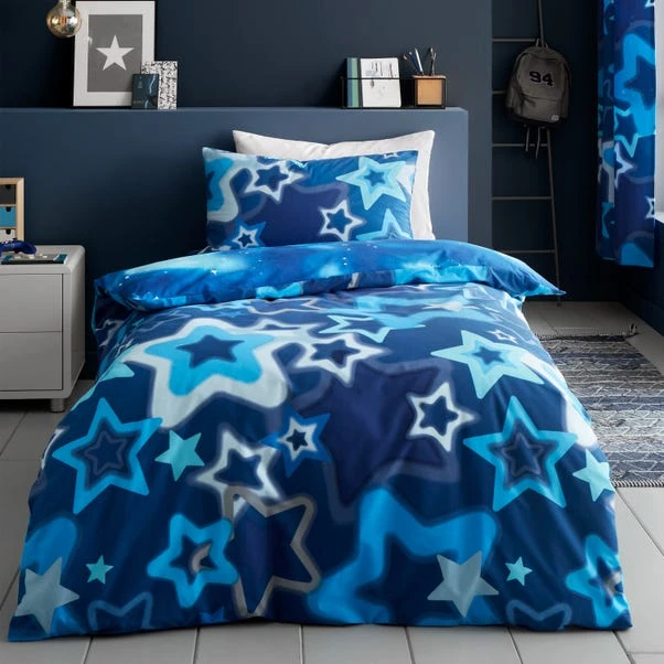 Catherine Lansfield Blue Ombre Stars Duvet Cover And Pillowcase Set 7 Catherine Lansfield Blue Ombre Stars Duvet Cover And Pillowcase Set - Image 7