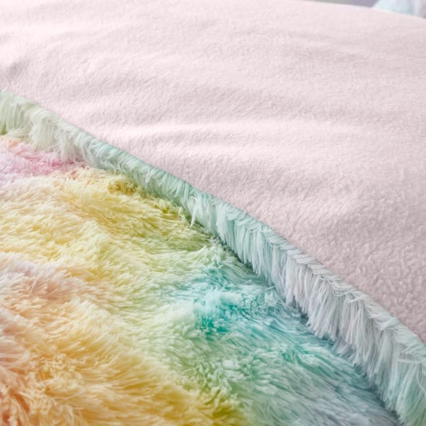 Catherine Lansfield Rainbow Cuddly Duvet Cover And Pillowcase Set 11 Catherine Lansfield Rainbow Cuddly Duvet Cover And Pillowcase Set - Image 11