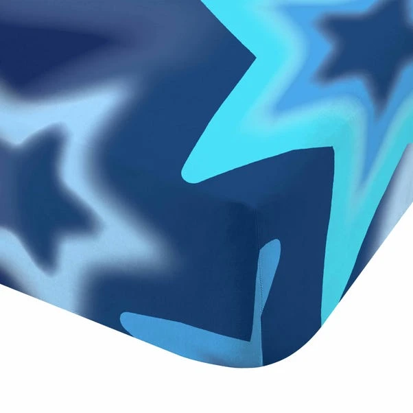 Catherine Lansfield Blue Ombre Stars Fitted Sheet 3 Catherine Lansfield Blue Ombre Stars Fitted Sheet - Image 3