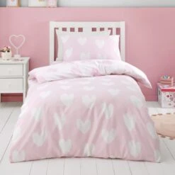 Catherine Lansfield 17 Catherine Lansfield Brushed Hearts Brushed Cotton Duvet Cover And Pillowcase Set