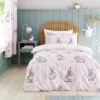 Catherine Lansfield Bunny Tails Ditsy Flowers Duvet Cover And Pillowcase Set