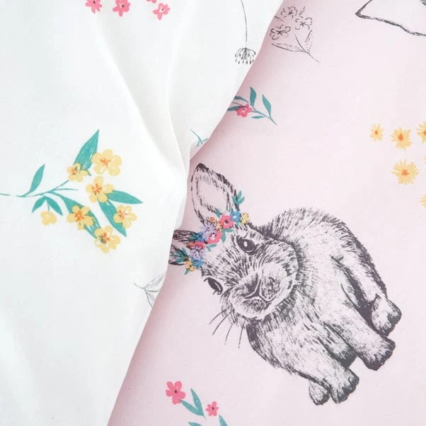 Catherine Lansfield Bunny Tails Ditsy Flowers Duvet Cover And Pillowcase Set 5 Catherine Lansfield Bunny Tails Ditsy Flowers Duvet Cover And Pillowcase Set - Image 5
