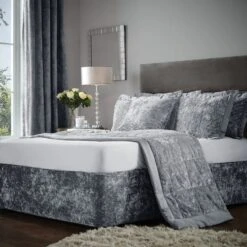 Catherine Lansfield Crushed Velvet Divan Base Bed Wrap -Catherine Lansfield 30956817