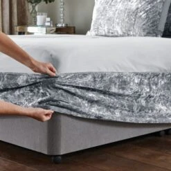 Catherine Lansfield Crushed Velvet Divan Base Bed Wrap -Catherine Lansfield 30956817 alt03