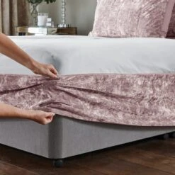 Catherine Lansfield Crushed Velvet Divan Base Bed Wrap -Catherine Lansfield 30956824 alt03