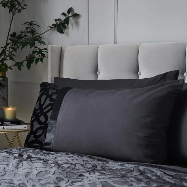 Catherine Lansfield Lattice Cut Velvet Duvet Cover And Pillowcase Set 7 Catherine Lansfield Lattice Cut Velvet Duvet Cover And Pillowcase Set - Image 7