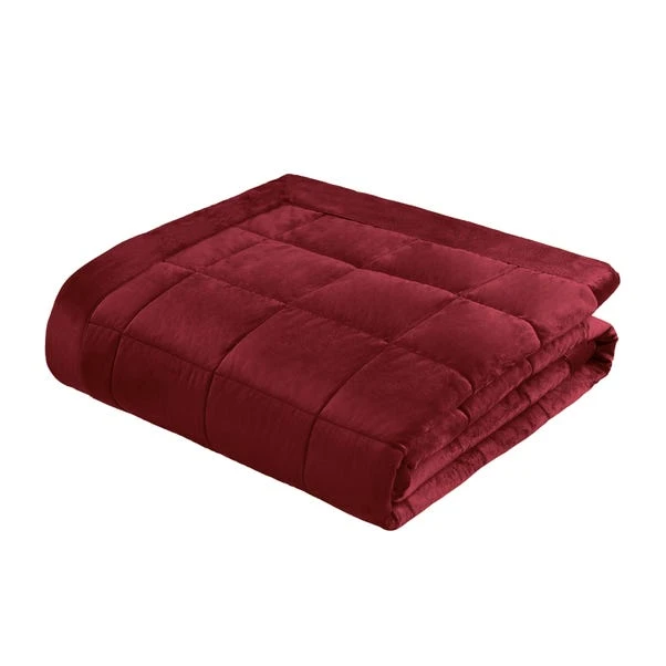 Catherine Lansfield Kingsley Matt Velvet Quilted Bedspread 2 Catherine Lansfield Kingsley Matt Velvet Quilted Bedspread - Image 2