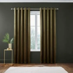 Catherine Lansfield Kingsley Matt Velvet Eyelet Curtains 21 Catherine Lansfield Kingsley Matt Velvet Eyelet Curtains -Catherine Lansfield 30962954 alt01