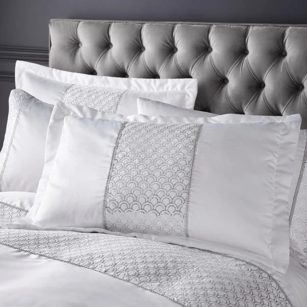 Catherine Lansfield Deco Sequin Quilted Pillowsham Pair 5 Catherine Lansfield Deco Sequin Quilted Pillowsham Pair - Image 5