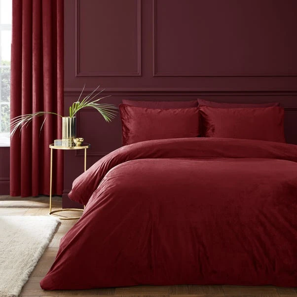 Catherine Lansfield Kingsley Soft Matt Velvet Duvet Cover And Pillowcase Set 6 Catherine Lansfield Kingsley Soft Matt Velvet Duvet Cover And Pillowcase Set - Image 6