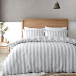 Catherine Lansfield Cove Stripe Duvet Cover And Pillowcase Set -Catherine Lansfield 30963023 alt02