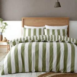 Catherine Lansfield Cove Stripe Duvet Cover And Pillowcase Set -Catherine Lansfield 30963030