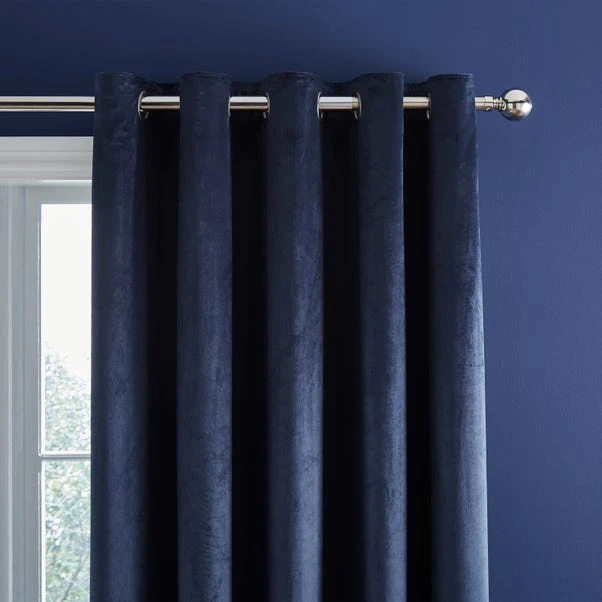 Catherine Lansfield Kingsley Matt Velvet Eyelet Curtains 9 Catherine Lansfield Kingsley Matt Velvet Eyelet Curtains - Image 9
